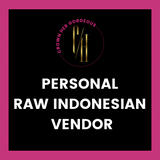 Personal Raw Indonesian Vendor